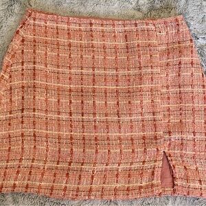 Pink Lily Tweed Pink Pencil Skirt